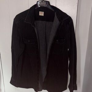 Old Navy Men's Black Denim Shirt Jacket size XL